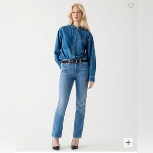 J. Crew 9” vintage slim straight jeans  Lakeshore wash. NWT